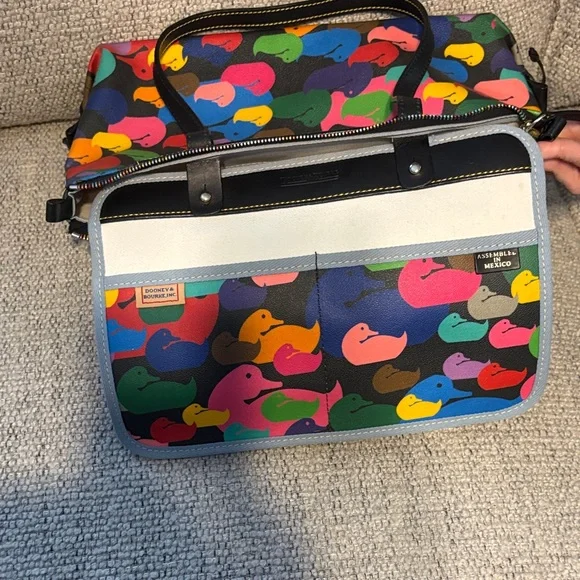 Dooney & Bourke Multicolor Duck Satchel - Picture 8 of 8